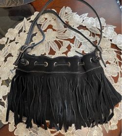 Beautiful Italian exclusive for Neiman Marcus from Italy fringed handbag