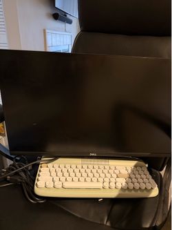 Dell desktop laptop with keyboard