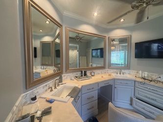 Gold framed mirrors