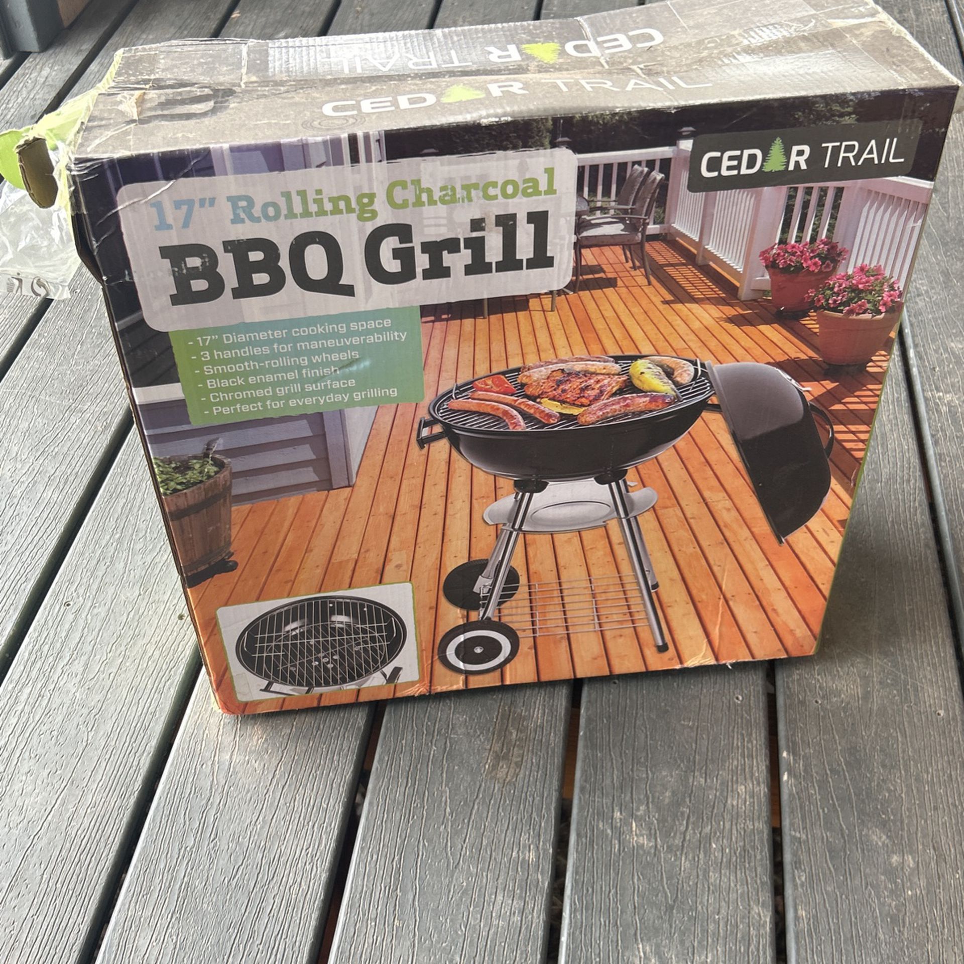 17 Inch Rolling Charcoal BBQ Grill