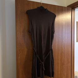Modern Soul  Sleeveless Mock-Turtleneck Tunic Sweater W/Belt 3XL