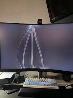 Samsung Odyssey Neo G8 32” 4K 240Hz Monitor – Cracked/Damaged LCD Panel – For Parts or Repair