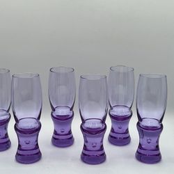 Set of Crystal Tumblers Changing Color Glasses Designed On The Light Source 8oz 