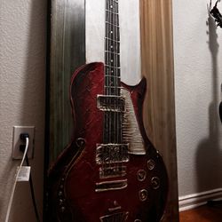 3D Hand Crafted Electric Guitar Art 