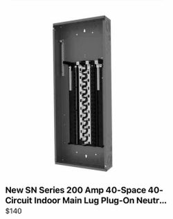 New SN Series 200 Amp 40-Space 40-Circuit Indoor Main Lug Plug-On Neutral Load Center