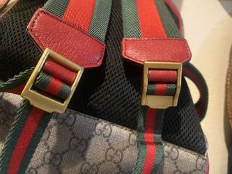 Gucci Limited Edition Bosco GG Supreme Canvas Backpack Bag Beige