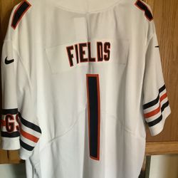 Nike NFL Onfield Chicago Bears Justin Fields #1 Jersey Adult 3XL White Stitched mint condition