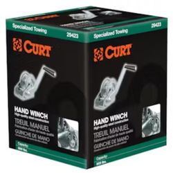 CURT Hand Crank Winch (1,700 lbs, 8" Handle)