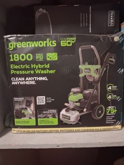 Greenworks 60V 1800 PSI Electric Hybrid Pressure Washer
