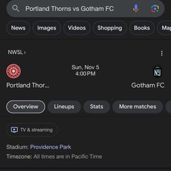 Thorns Vs Gotham Fc 