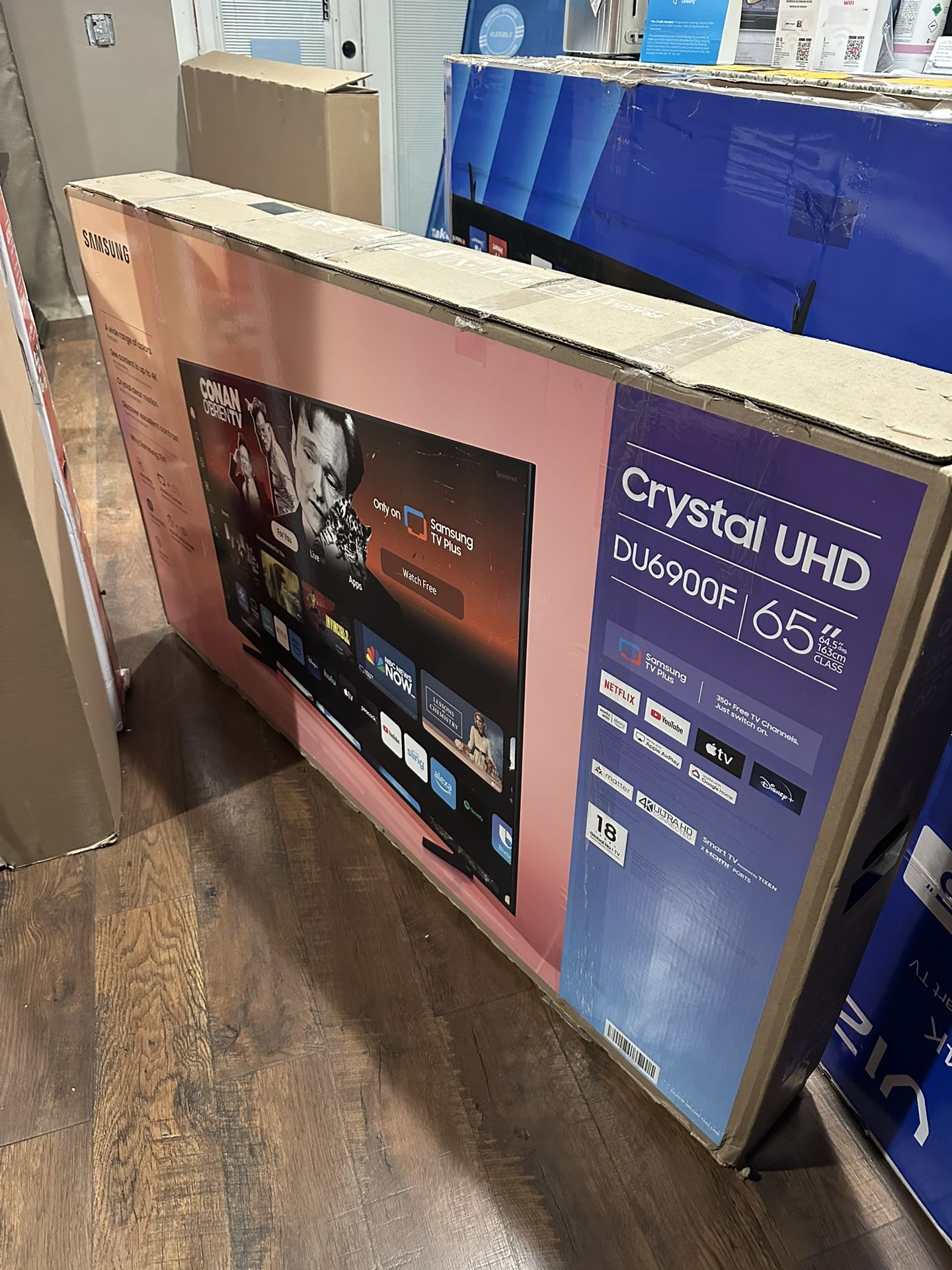 65” Samsung Smart 4K TV Crystal UHD 