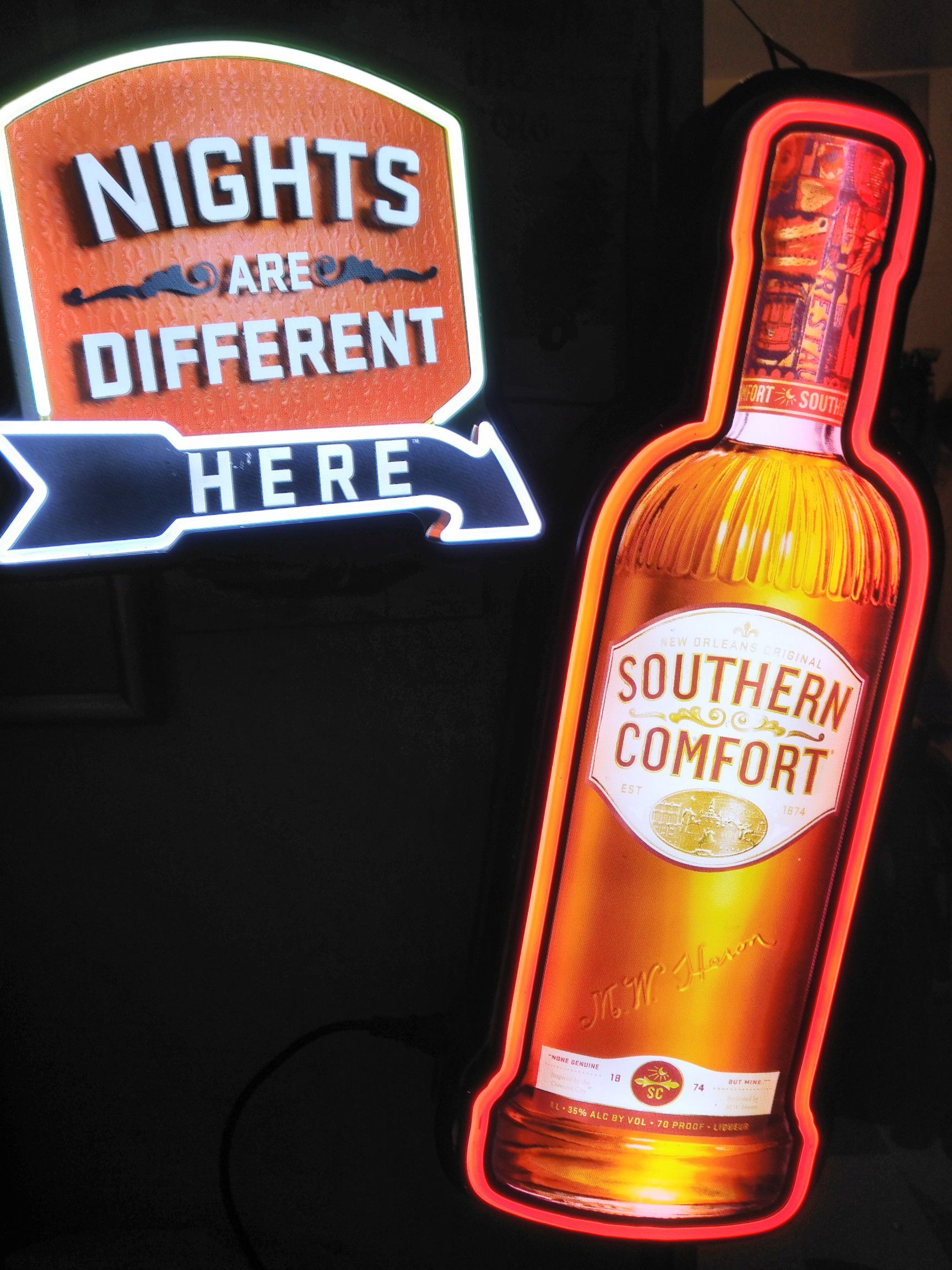 southern comfort 3-D neon light