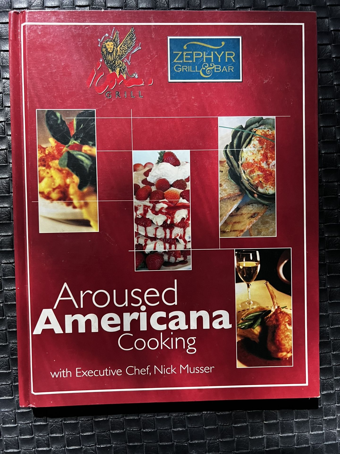 Signed Aroused Americana Cookbook by Executive Chef Nick Musser — Icon Grill / Zephyr Grill & Bar