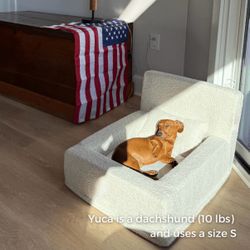 Dog Teddy Sherpa Bedframe with pillow + sham