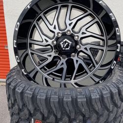 22x12 TIS OFF ROAD RIMS 8 LUG WITH TIRES 33x12.50r22LT FITS FORD F250, F350,F450 FROM 1999 TO THE PRESENT   PRICE NEGOTIABLE  PRECIO NEGOCIABLE   22x1