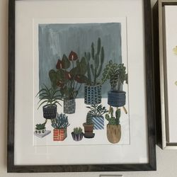Succulent Plants Framed Painting
