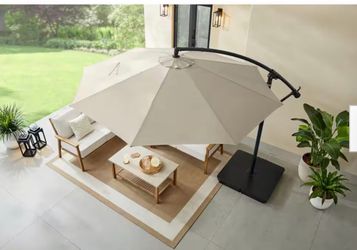 10 ft extra large steel umbrella cantilever patio backyard new porch shade backyard shade