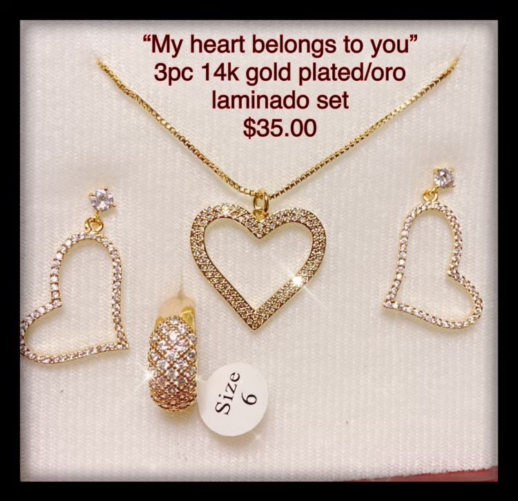 Love Heart Necklace Set 