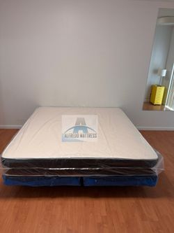 King mattress regular and box spring set (2pc - brand new) NEW KING-QUEEN-FULL-TWIN SIZE SETS MATTRESS AND BOX SPRING