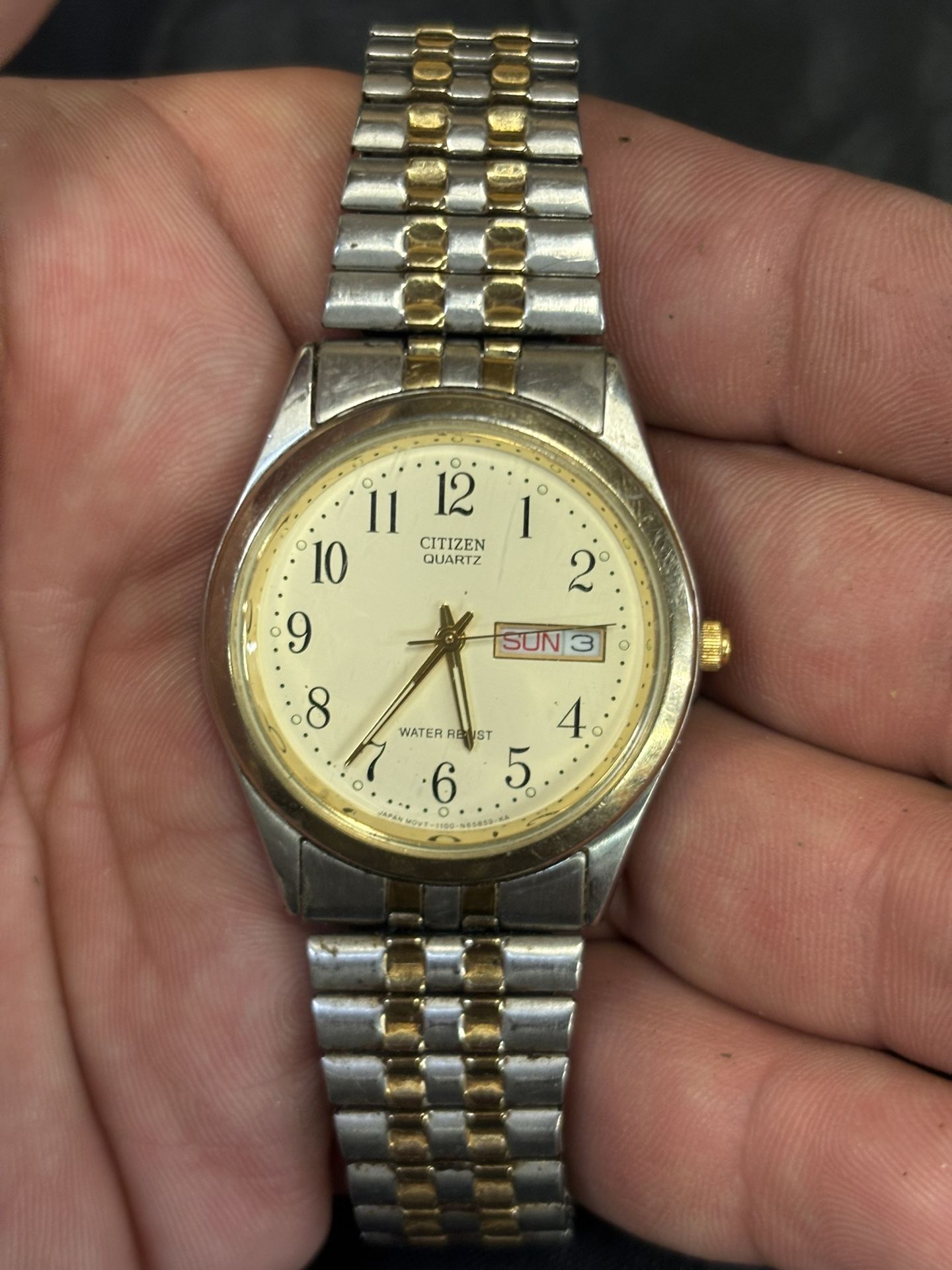 Vintage Citizen 1100-S63910 2-Tone Men’s Watch! New Battery!