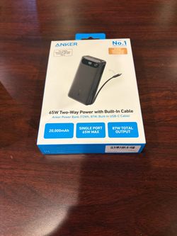 Anker 20,000mAh Power Bank – 65W USB-C – Brand New