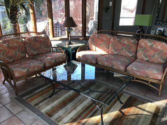 Cushioned Wicker Couches