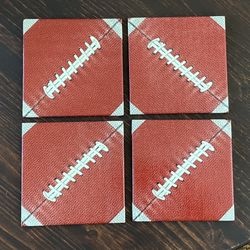 Handmade Football  Coasters 
