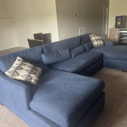 Blue Double Chase Couch 