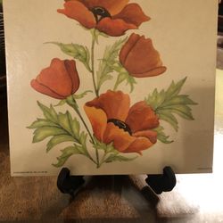 Vintage Litho In USA 1978 Donald Art Co Print Poppies 