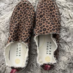 Vionic Leopard Print Slip-on Shoes