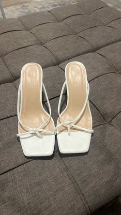Fashionnova White Kitten Heels Size 10