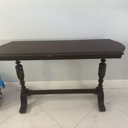 Solid Wood Console / Sofa Table – Dark Finish