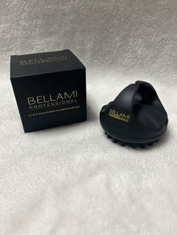 black Bellami Professional Scalp Scrubber Exfoliation Shampoo Brush