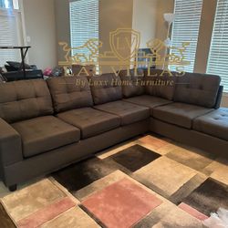 Happy Home Furniture James Grey Reversible Sectional  Financing Available $39 Down Payment 