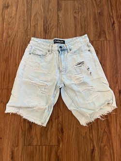 Jean shorts light blue ripped