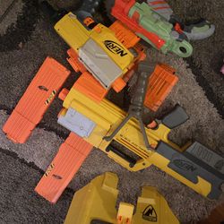 Nerf Gun Lot And Accessories 
