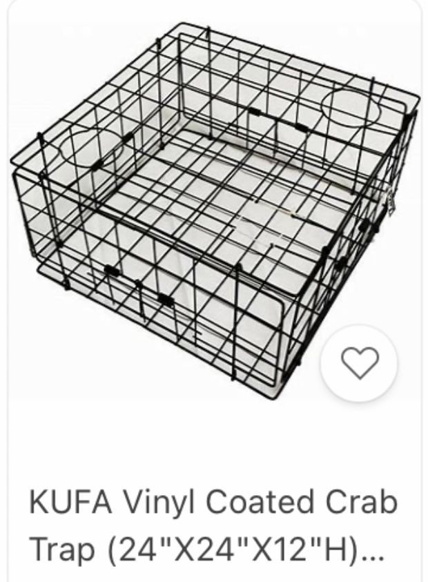 KUFA Vinyl Coated Crab Trap (24"X24"X12"H)...