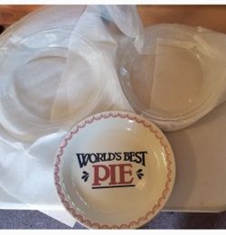 Vintage Mount Clemens & 2 Pyrex Pie Dishes