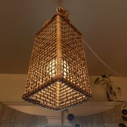 Hanging Woven Lampshade For Pendant Light 