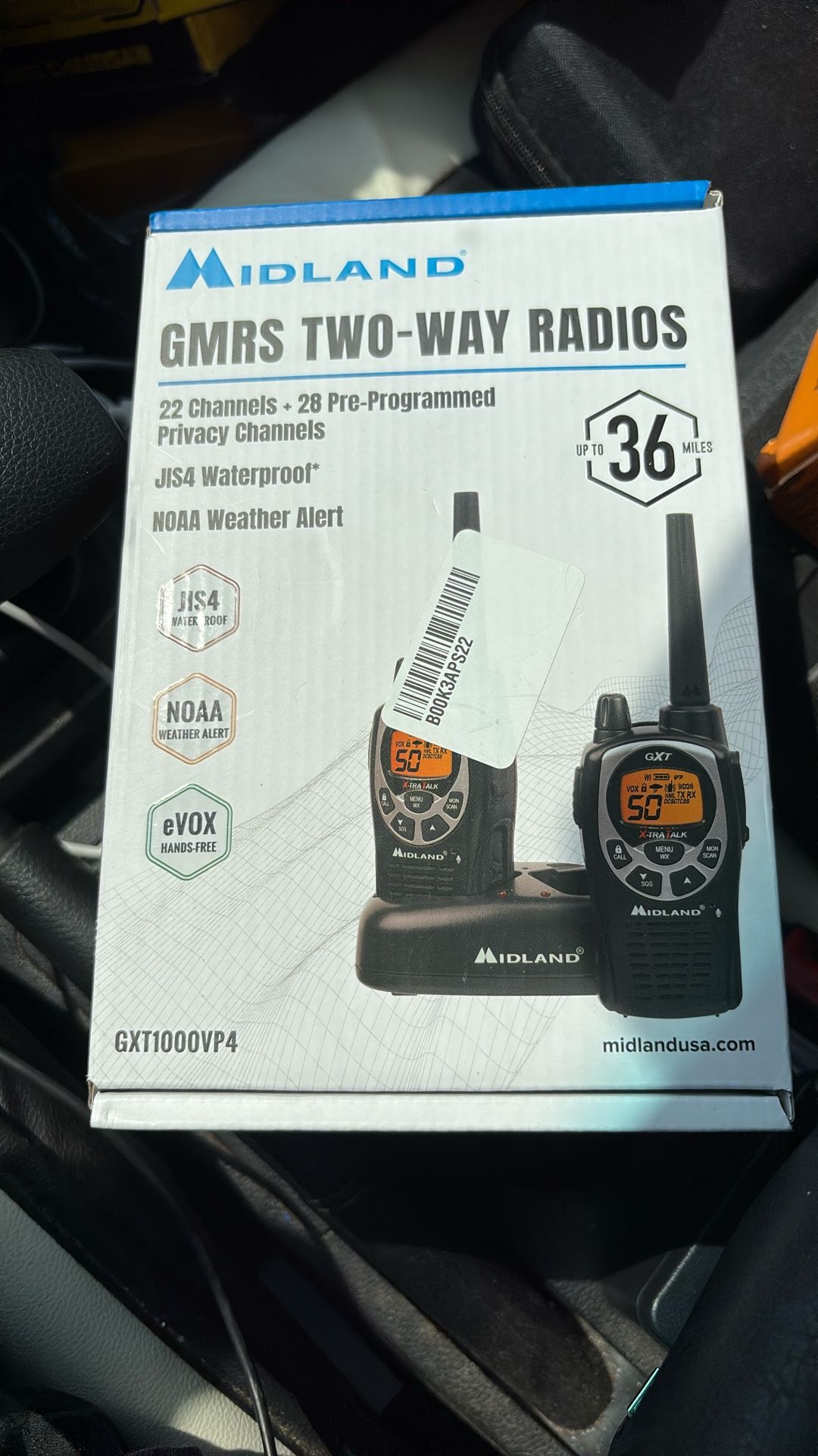 Midland GXT1000VP4 GMRS Radio - 6 Pack Bundle w/ Headsets & Chargers