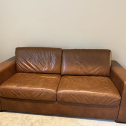 Sleeper Leather Couch