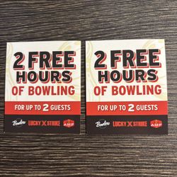 Two Bowling Tickets