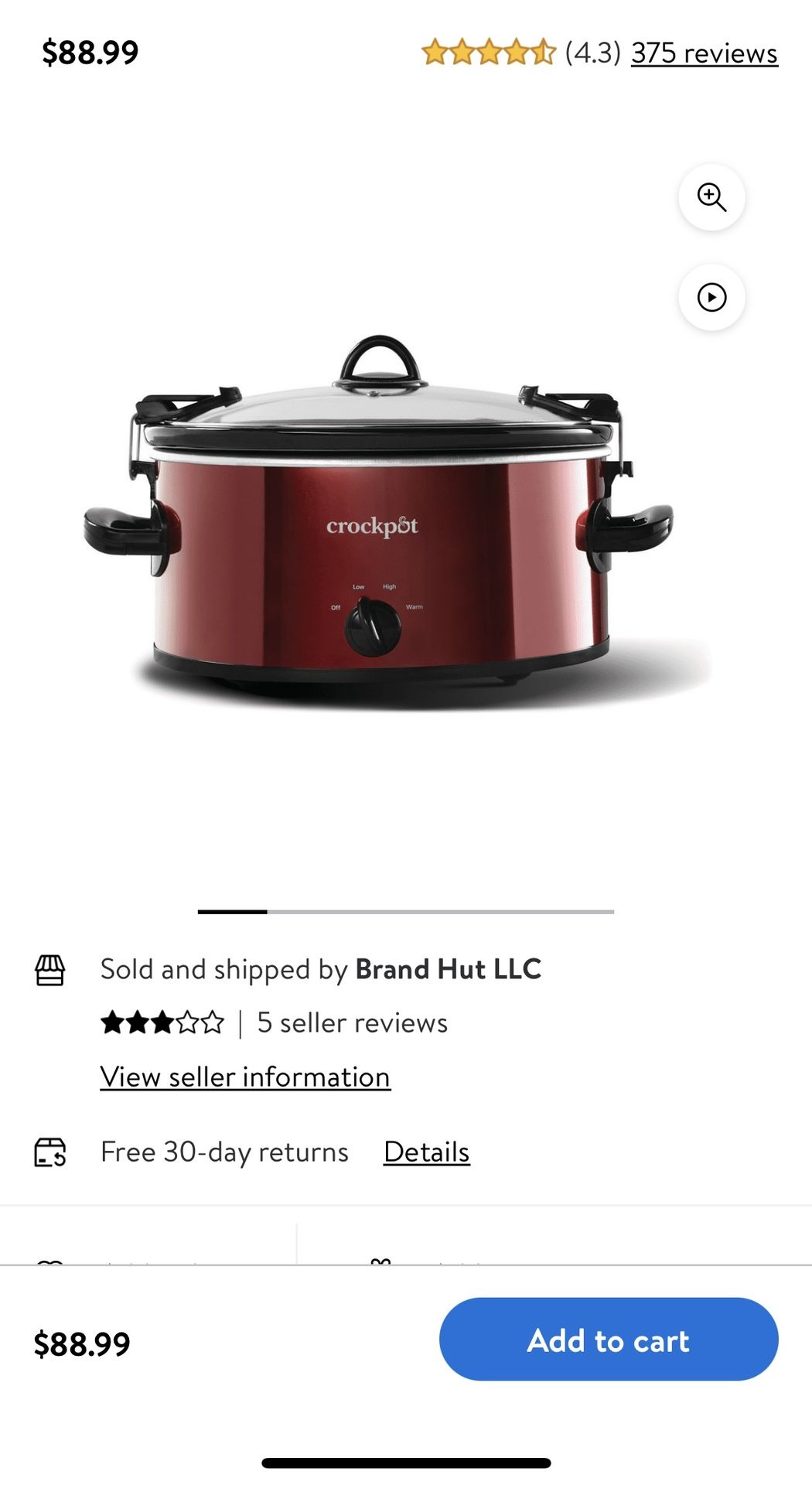 Crockpot 6qt