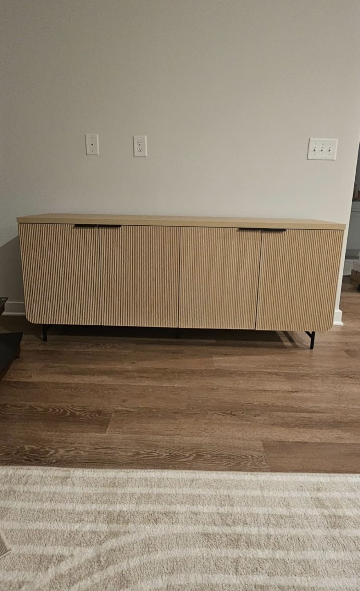 Wooden Fluted Console Table