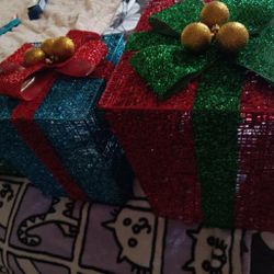 Gift Box Decorations With Lights 