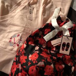 Victoria Secret Sleepwear Size Medium And Slippers 