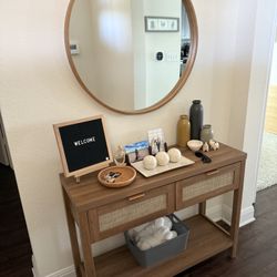 Entry way table with drawers - brand new 