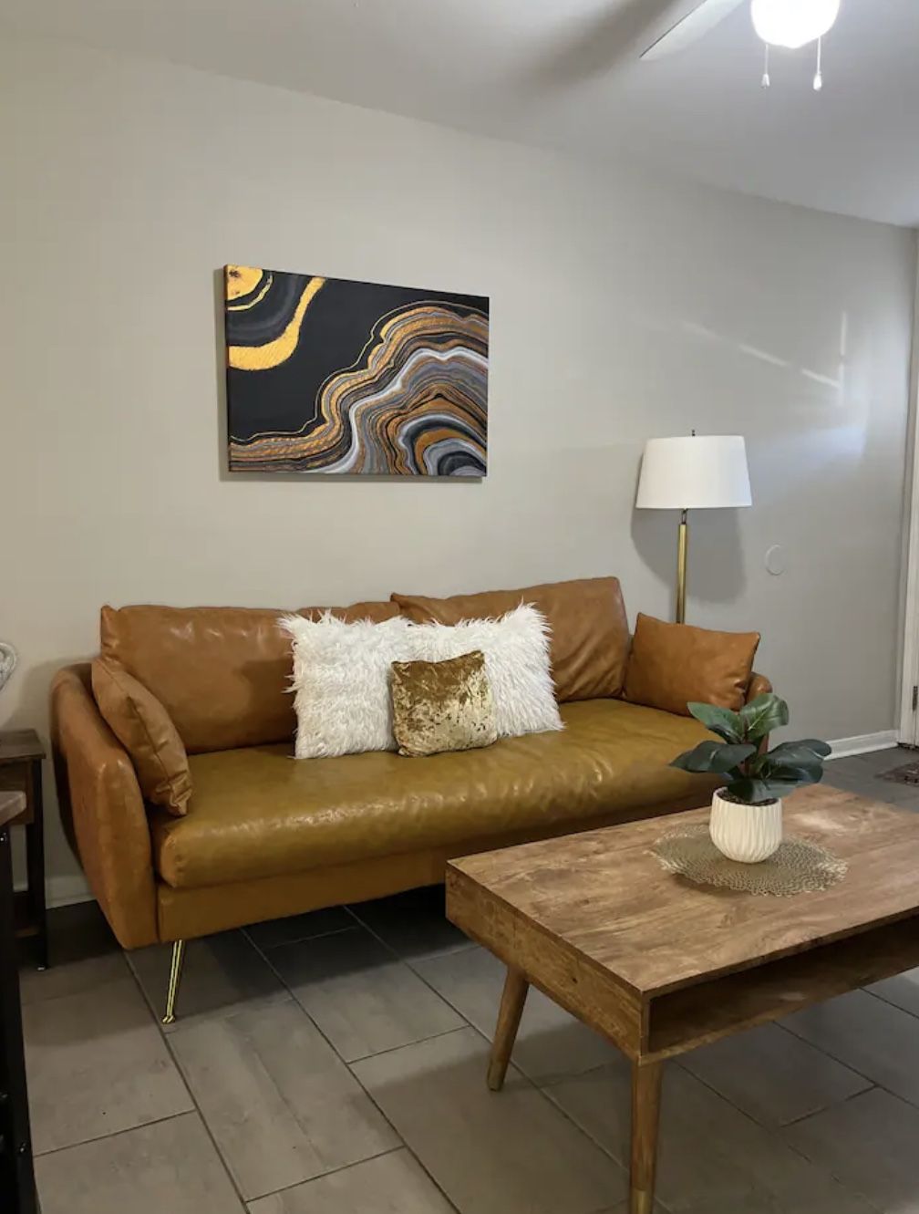 Albany Park Vegan Leather Sofa Super Sale