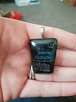 Dichroic glass pendant
