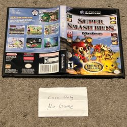 Super Smash Bros Melee Nintendo GameCube Case & Art Only NO GAME NO MANUAL